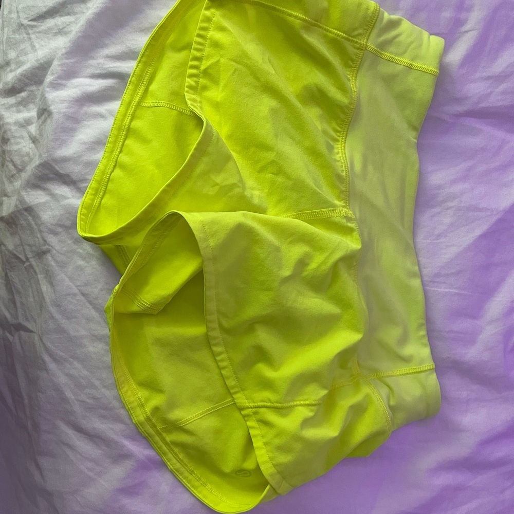Bright yellow lulu shorts